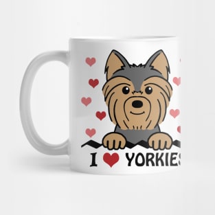 I Love Yorkies Mug